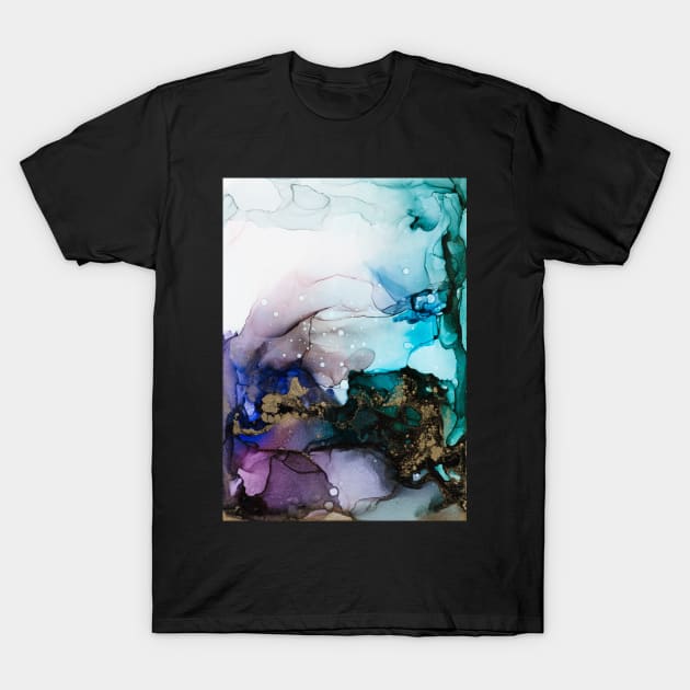 Alcohol ink T-Shirt by Viviredsonja